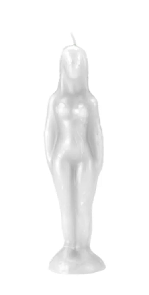 White FEMALE Nude Figure Candle