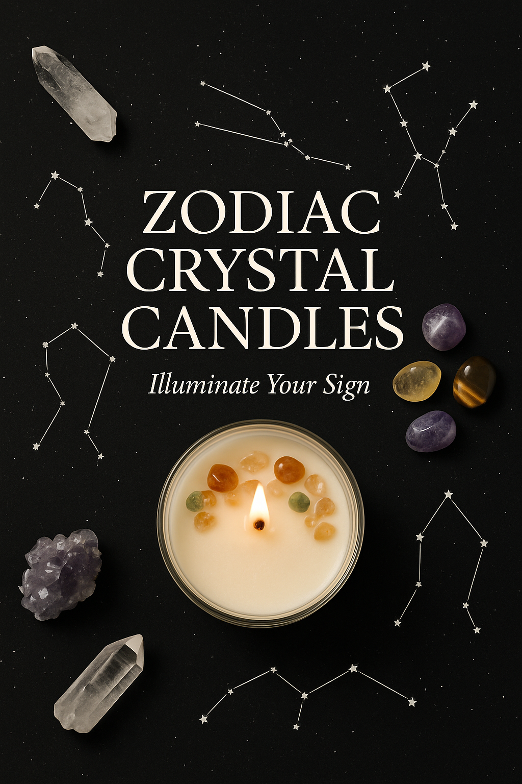 Zodiac Crystal Candles