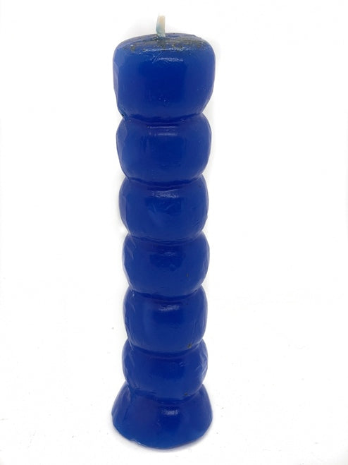 Blue 7 KNOB WISHING CANDLE