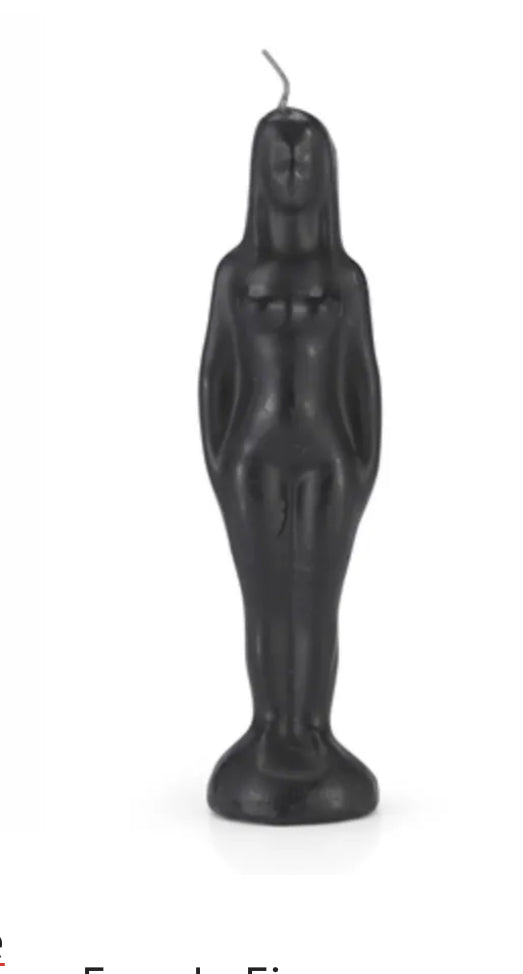 Black FEMALE NUDE FIGURE CANDLE