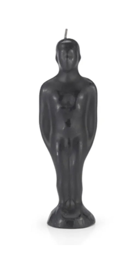 Black MALE NUDE FIGURE CANDLE